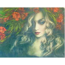 Алмазная мозаика Девушка загадка 50x40
