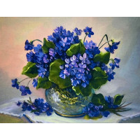 Картина по номерам 40x30 Фиалка