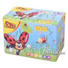 Крейда 100 шт. білий круглий.OL-100