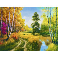 Картина по номерам 40х30 Золотая осень