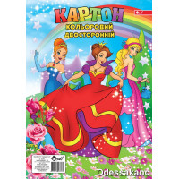 Картон кольоровий двосторонній 8 аркушів Супер.