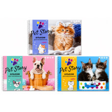 Альбом A4 на пружині 50 аркушів .PET STORY .160 г/м2