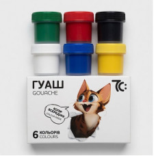 Гуаш 6 кольорів 10 гм