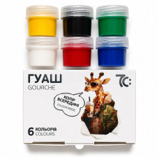 Гуаш 6 кольорів 16 гм