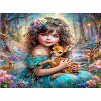 Алмазная мозаика 50х40 Фея