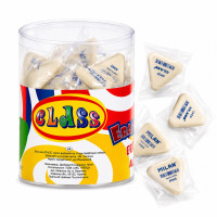 Ластик для олівців CLASS трикутний білий